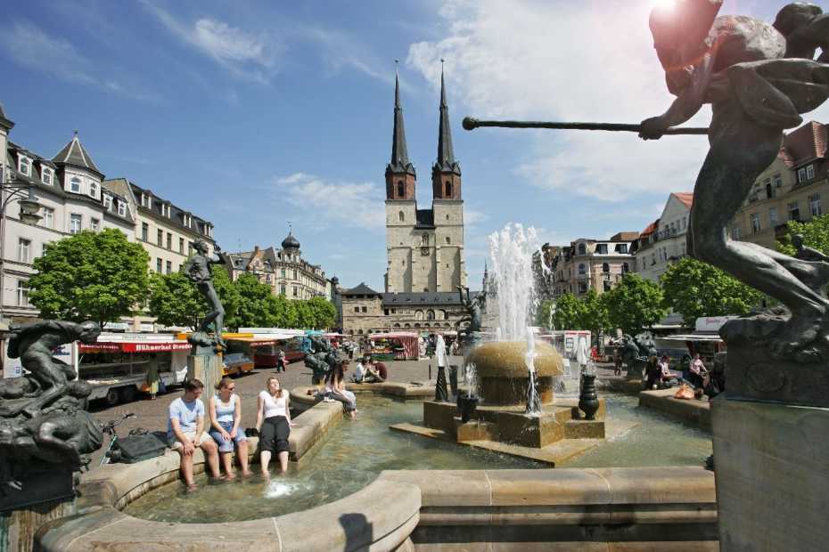 Hallmarkt Goebelbrunnen © Stadt Halle Saale | Thomas Ziegler