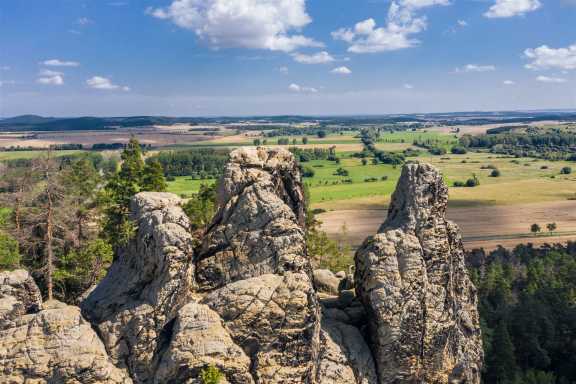 Wandern an der Teufelsmauer im Harz, Stempelstelle Harzer Wandernadel