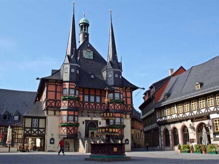 Blick auf das Rathaus von Wernigerode