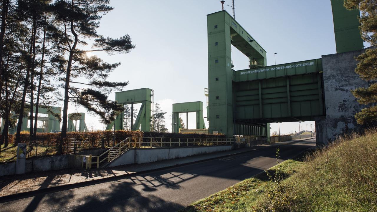 Schiffshebewerk in Magdeburg-Rothensee