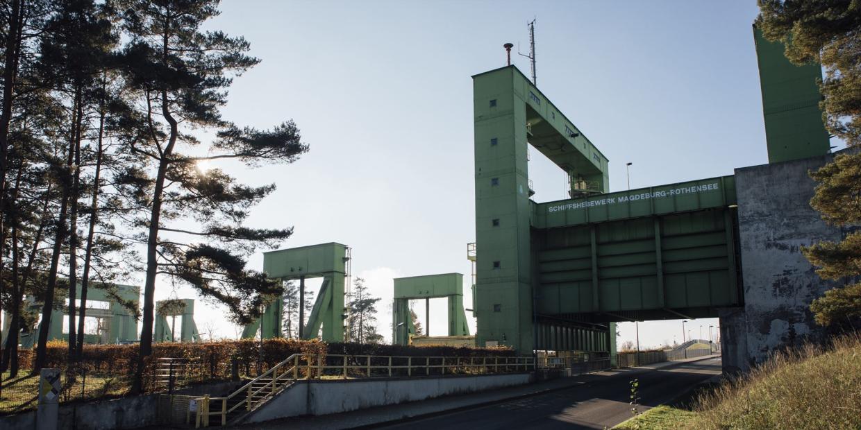 Schiffshebewerk in Magdeburg-Rothensee