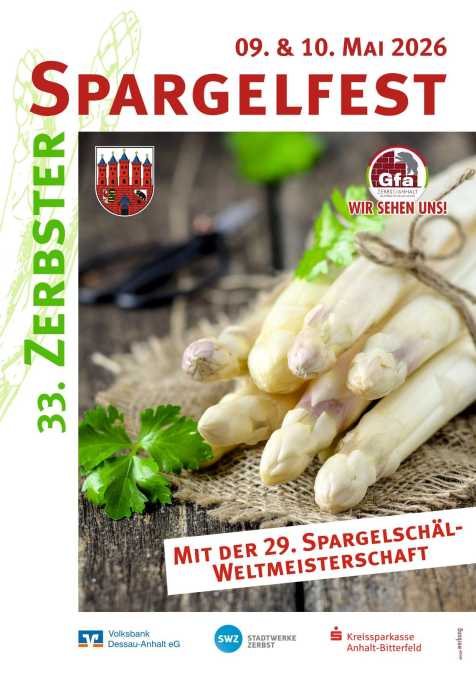 Plakat vom 33. Zerbster Spargelfest
